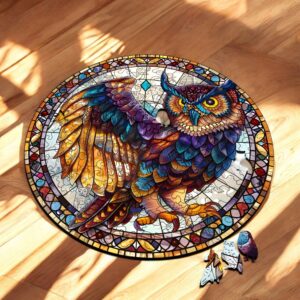 Puzzle Drewniane Sowa 150 el. Układanka dla Dorosłych Premium Zwierzęta v.4