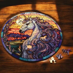 Puzzle Drewniane Jednorożec 217 el. Układanka dla Dorosłych Premium v.11