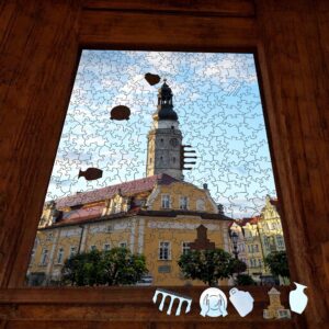 Puzzle Drewniane Miasto Bolesławiec 287 el. Układanka dla Dorosłych Premium