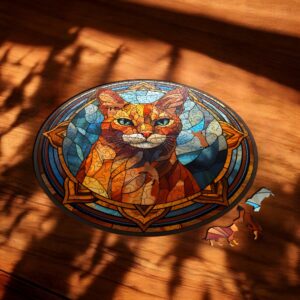 Puzzle Drewniane Kot 224 el. Układanka dla Dorosłych Premium Zwierzęta v.5