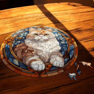 Puzzle Drewniane Kot 224 el. Układanka dla Dorosłych Premium Zwierzęta v.17