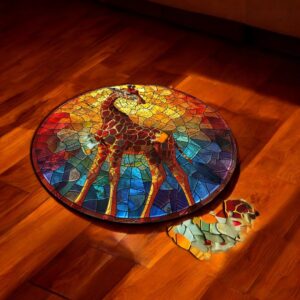 Puzzle Drewniane Żyrafa 224 el. Układanka dla Dorosłych 3D Zwierzęta v.2