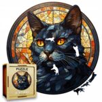 Puzzle Drewniane Kot 224 el. Układanka dla Dorosłych Premium Zwierzęta v.27