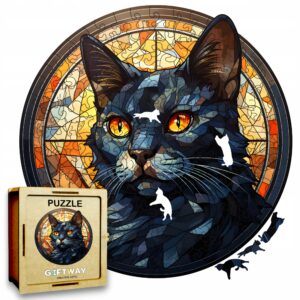 Puzzle Drewniane Kot 224 el. Układanka dla Dorosłych Premium Zwierzęta v.27