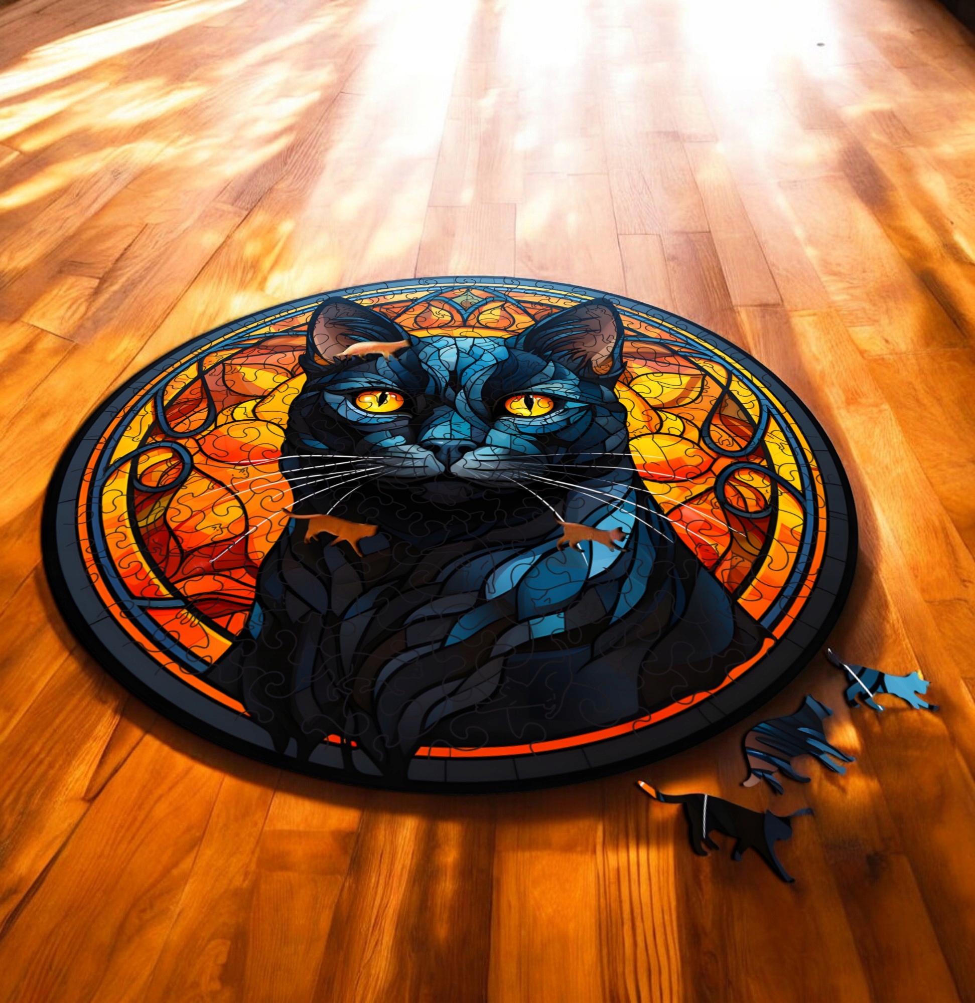 Puzzle Drewniane Kot 224 el. Układanka dla Dorosłych Premium Zwierzęta v.15 Puzzle Drewniane Kot 224 el. Układanka dla Dorosłych Premium Zwierzęta v.15