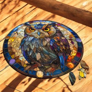 Puzzle Drewniane Sowa 150 el. Układanka dla Dorosłych Premium Zwierzęta v11