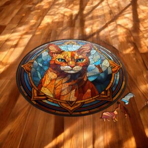 Puzzle Drewniane Kot 224 el. Układanka dla Dorosłych Premium Zwierzęta v.5