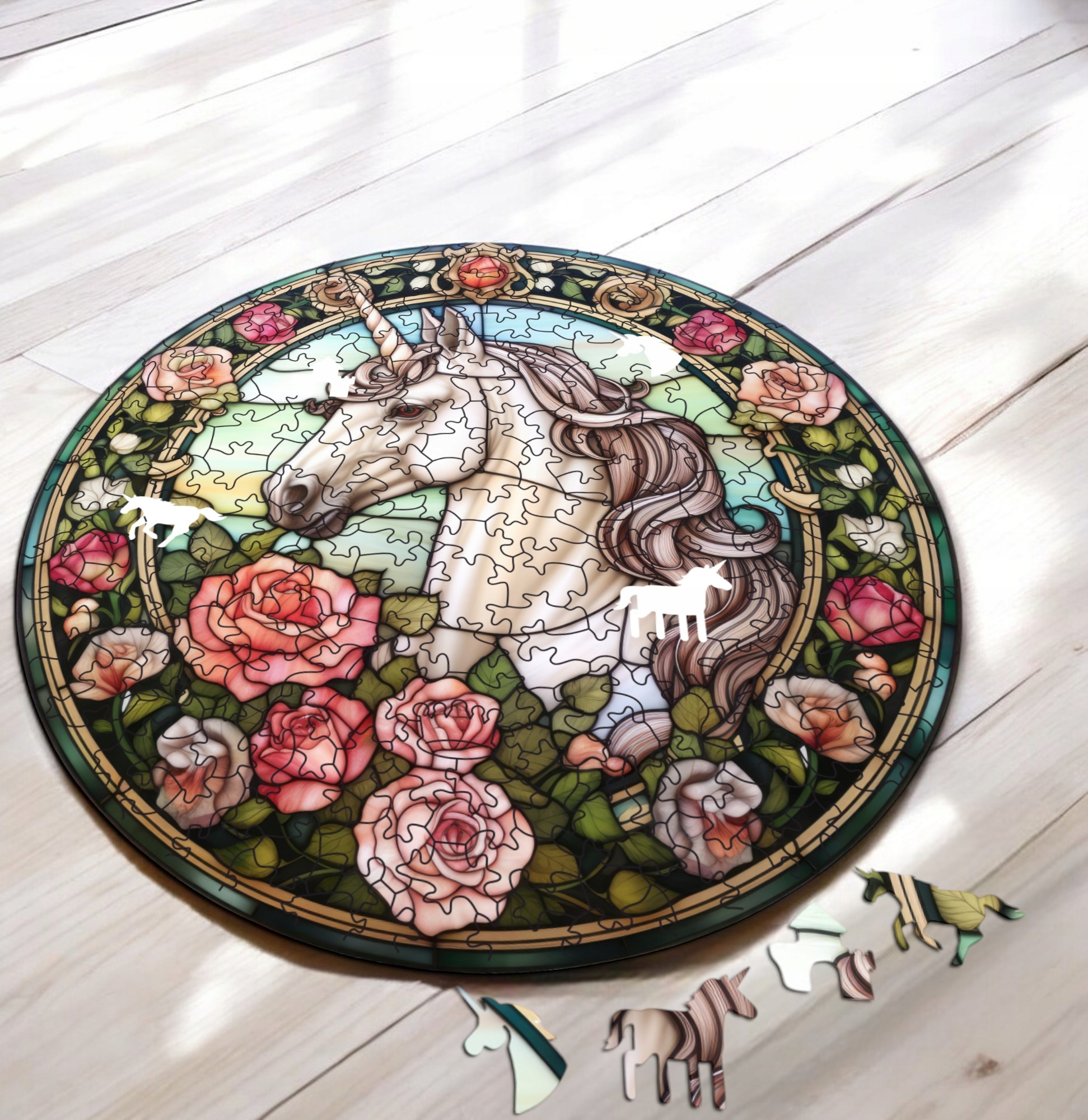 Puzzle Drewniane Jednorożec 217 el. Układanka dla Dorosłych Premium v.1 Puzzle Drewniane Jednorożec 217 el. Układanka dla Dorosłych Premium v.1