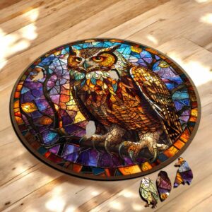 Puzzle Drewniane Sowa 150 el. Układanka dla Dorosłych Premium Zwierzęta v14