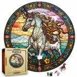 Puzzle Drewniane Jednorożec 217 el. Układanka dla Dorosłych Premium v.13