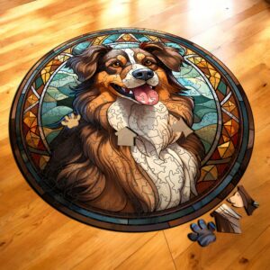 Puzzle Drewniane Pies 217 el. Układanka dla Dorosłych Premium Zwierzęta v.2