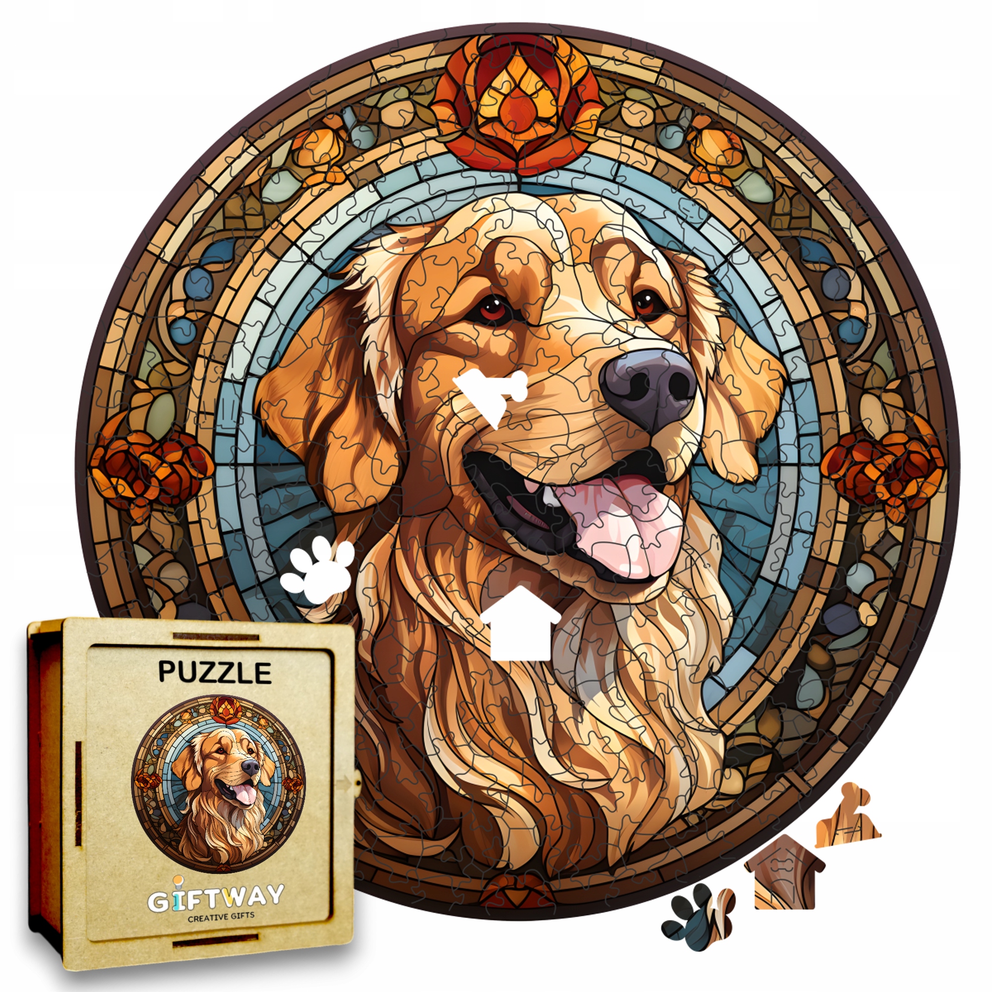 Puzzle Drewniane Pies 217 el. Układanka dla Dorosłych Premium Zwierzęta v18 Puzzle Drewniane Pies 217 el. Układanka dla Dorosłych Premium Zwierzęta v18