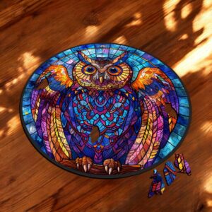 Puzzle Drewniane Sowa 150 el. Układanka dla Dorosłych Premium Zwierzęta v.9