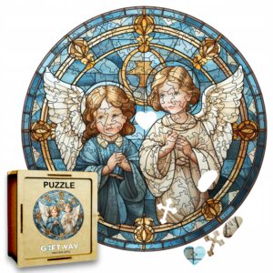 Puzzle Drewniane Aniołki 208 el. Układanka dla Dorosłych Katolickie v.28