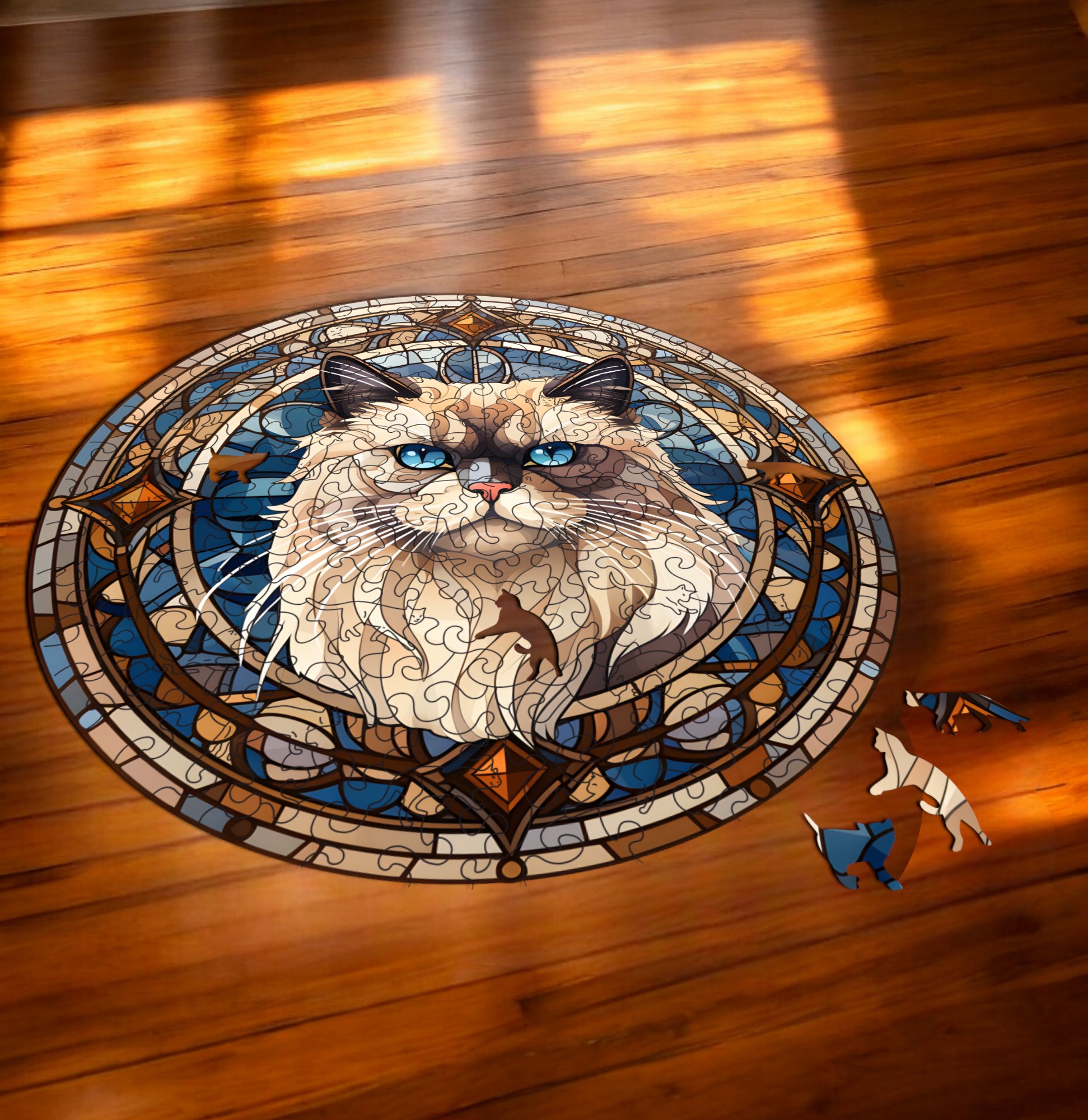 Puzzle Drewniane Kot 224 el. Układanka dla Dorosłych Premium Zwierzęta v.11 Puzzle Drewniane Kot 224 el. Układanka dla Dorosłych Premium Zwierzęta v.11