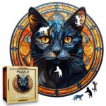 Puzzle Drewniane Kot 224 el. Układanka dla Dorosłych Premium Zwierzęta v.13
