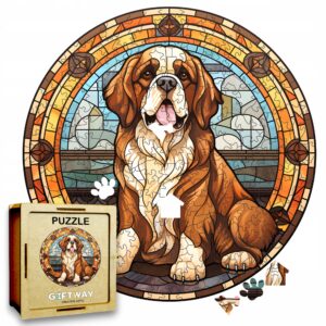 Puzzle Drewniane Pies 217 el. Układanka dla Dorosłych Premium Zwierzęta v23