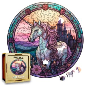 Puzzle Drewniane Jednorożec 217 el. Układanka dla Dorosłych Premium v.8
