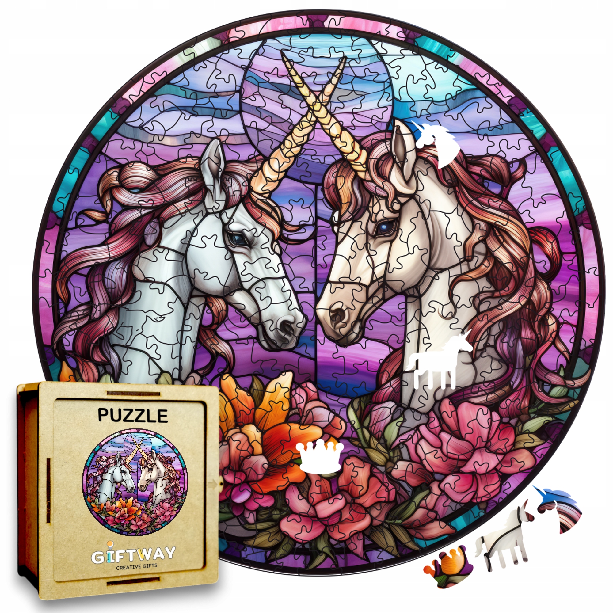 Puzzle Drewniane Jednorożec 217 el. Układanka dla Dorosłych Premium v.18 Puzzle Drewniane Jednorożec 217 el. Układanka dla Dorosłych Premium v.18
