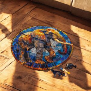 Puzzle Drewniane Słoń 224 el. Układanka dla Dorosłych 3D Zwierzęta v.4