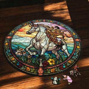 Puzzle Drewniane Jednorożec 217 el. Układanka dla Dorosłych Premium v.13