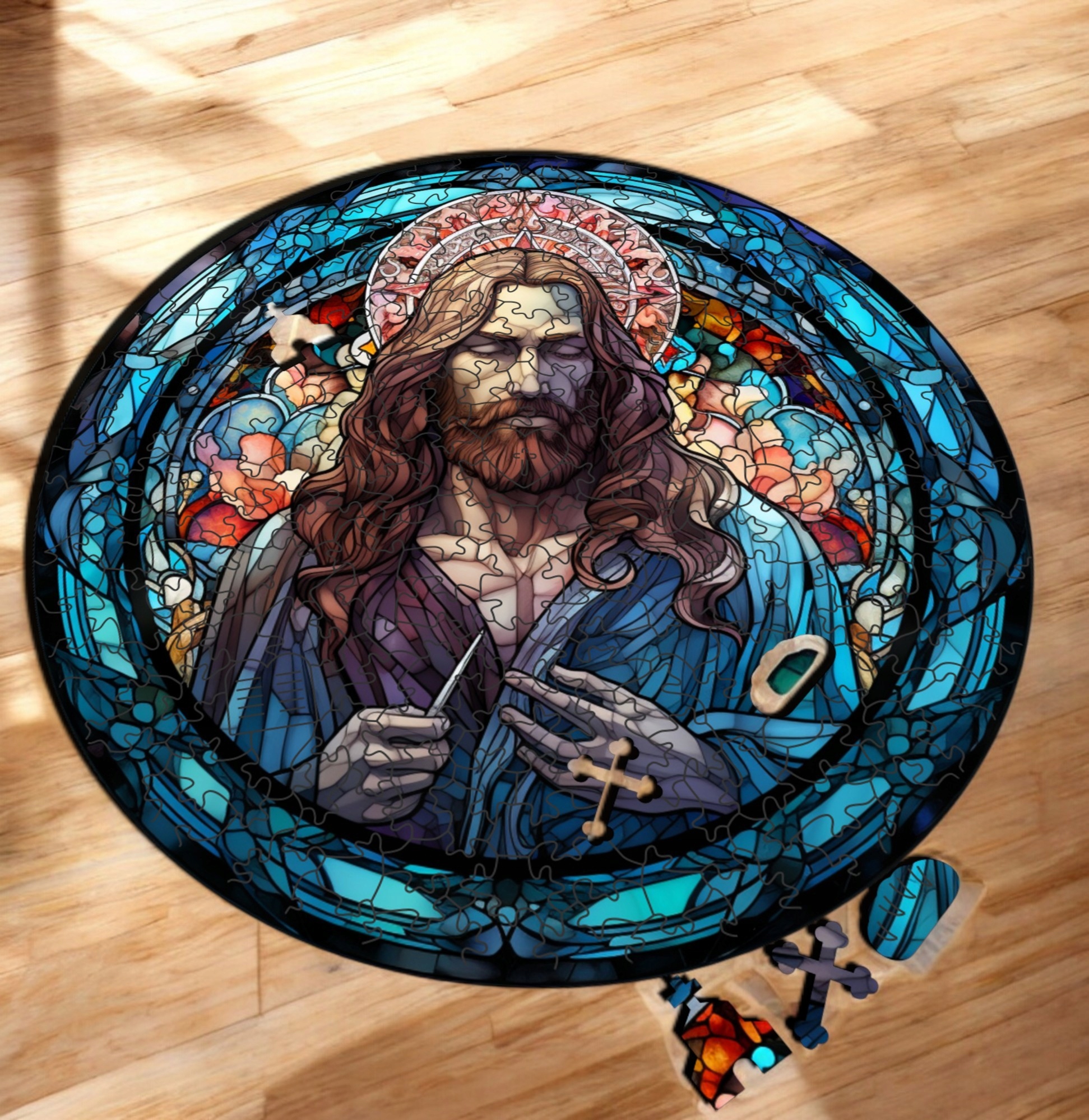 Puzzle Drewniane Jezus 208 el. Układanka dla Dorosłych Katolickie v.21 Puzzle Drewniane Jezus 208 el. Układanka dla Dorosłych Katolickie v.21