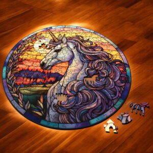 Puzzle Drewniane Jednorożec 217 el. Układanka dla Dorosłych Premium v.11