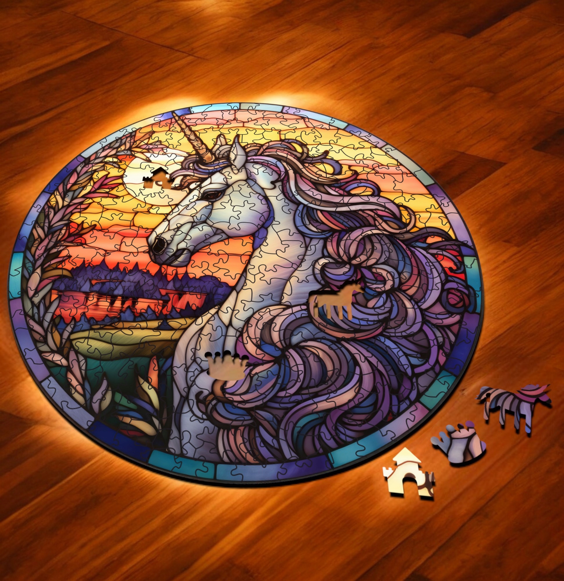 Puzzle Drewniane Jednorożec 217 el. Układanka dla Dorosłych Premium v.11 Puzzle Drewniane Jednorożec 217 el. Układanka dla Dorosłych Premium v.11