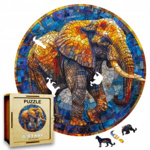 Puzzle Drewniane Słoń 224 el. Układanka dla Dorosłych 3D Zwierzęta v.4