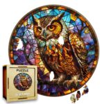 Puzzle Drewniane Sowa 150 el. Układanka dla Dorosłych Premium Zwierzęta v14