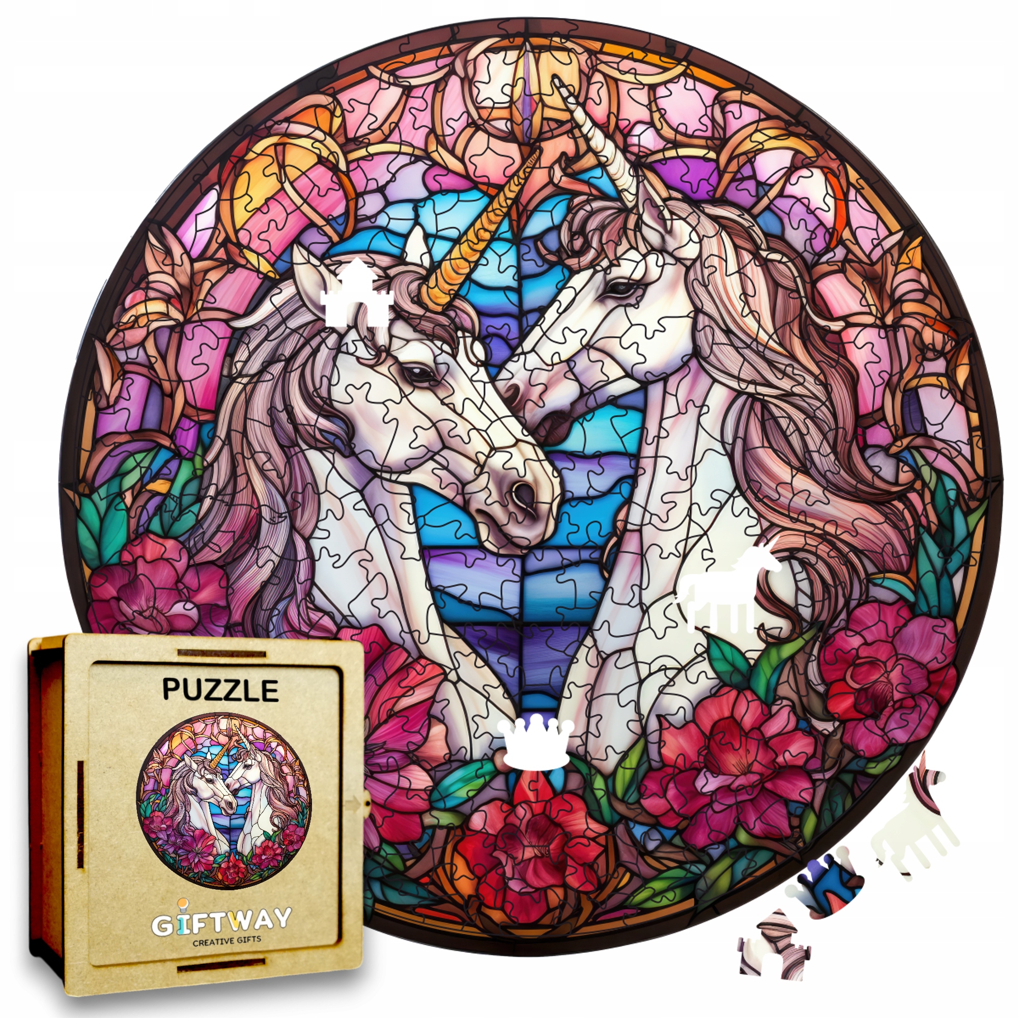 Puzzle Drewniane Jednorożec 217 el. Układanka dla Dorosłych Premium v.17 Puzzle Drewniane Jednorożec 217 el. Układanka dla Dorosłych Premium v.17