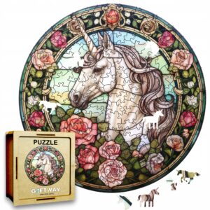 Puzzle Drewniane Jednorożec 217 el. Układanka dla Dorosłych Premium v.1