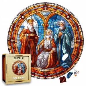 Puzzle Drewniane Trzech Króli 208 el Układanka dla Dorosłych Katolickie v.6