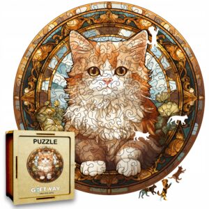 Puzzle Drewniane Kot 224 el. Układanka dla Dorosłych Premium Zwierzęta v.41