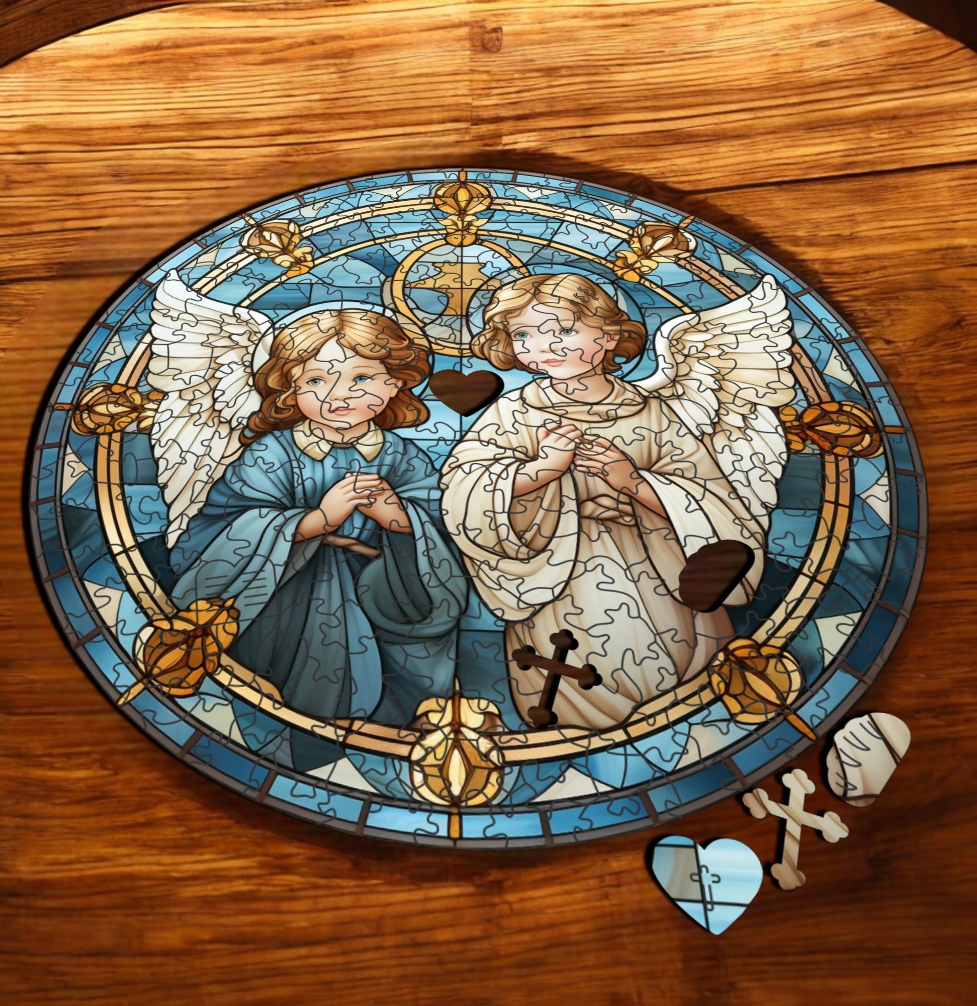 Puzzle Drewniane Aniołki 208 el. Układanka dla Dorosłych Katolickie v.28 Puzzle Drewniane Aniołki 208 el. Układanka dla Dorosłych Katolickie v.28