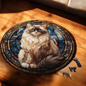 Puzzle Drewniane Kot 224 el. Układanka dla Dorosłych Premium Zwierzęta v.23