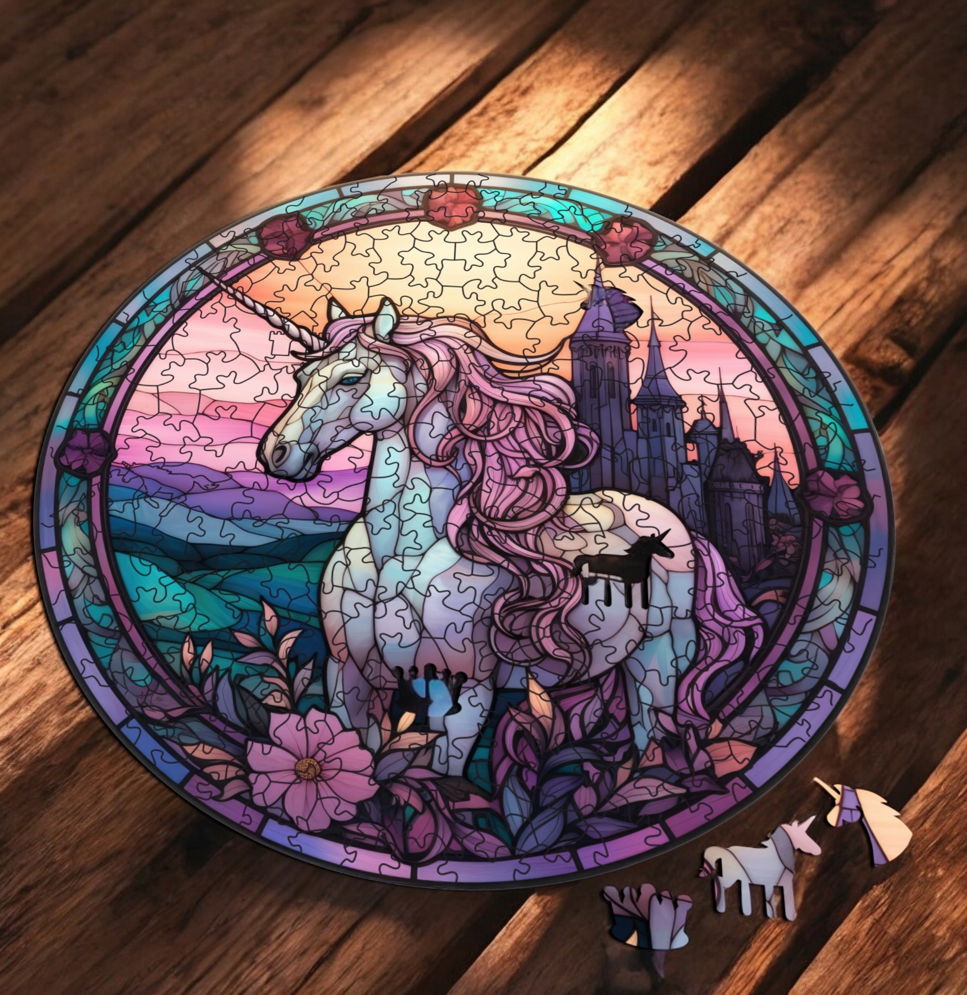 Puzzle Drewniane Jednorożec 217 el. Układanka dla Dorosłych Premium v.8 Puzzle Drewniane Jednorożec 217 el. Układanka dla Dorosłych Premium v.8