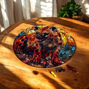 Puzzle Drewniane Hiena 224 el. Układanka dla Dorosłych 3D Zwierzęta v.1