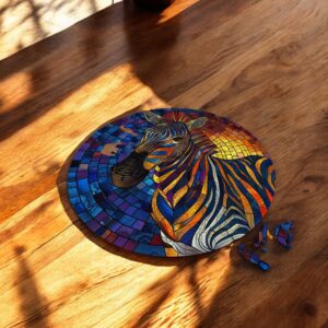 Puzzle Drewniane Zebra 224 el. Układanka dla Dorosłych 3D Zwierzęta v.3