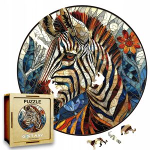 Puzzle Drewniane Zebra 224 el. Układanka dla Dorosłych 3D Zwierzęta v.1