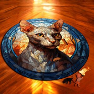 Puzzle Drewniane Kot 224 el. Układanka dla Dorosłych Premium Zwierzęta v.31