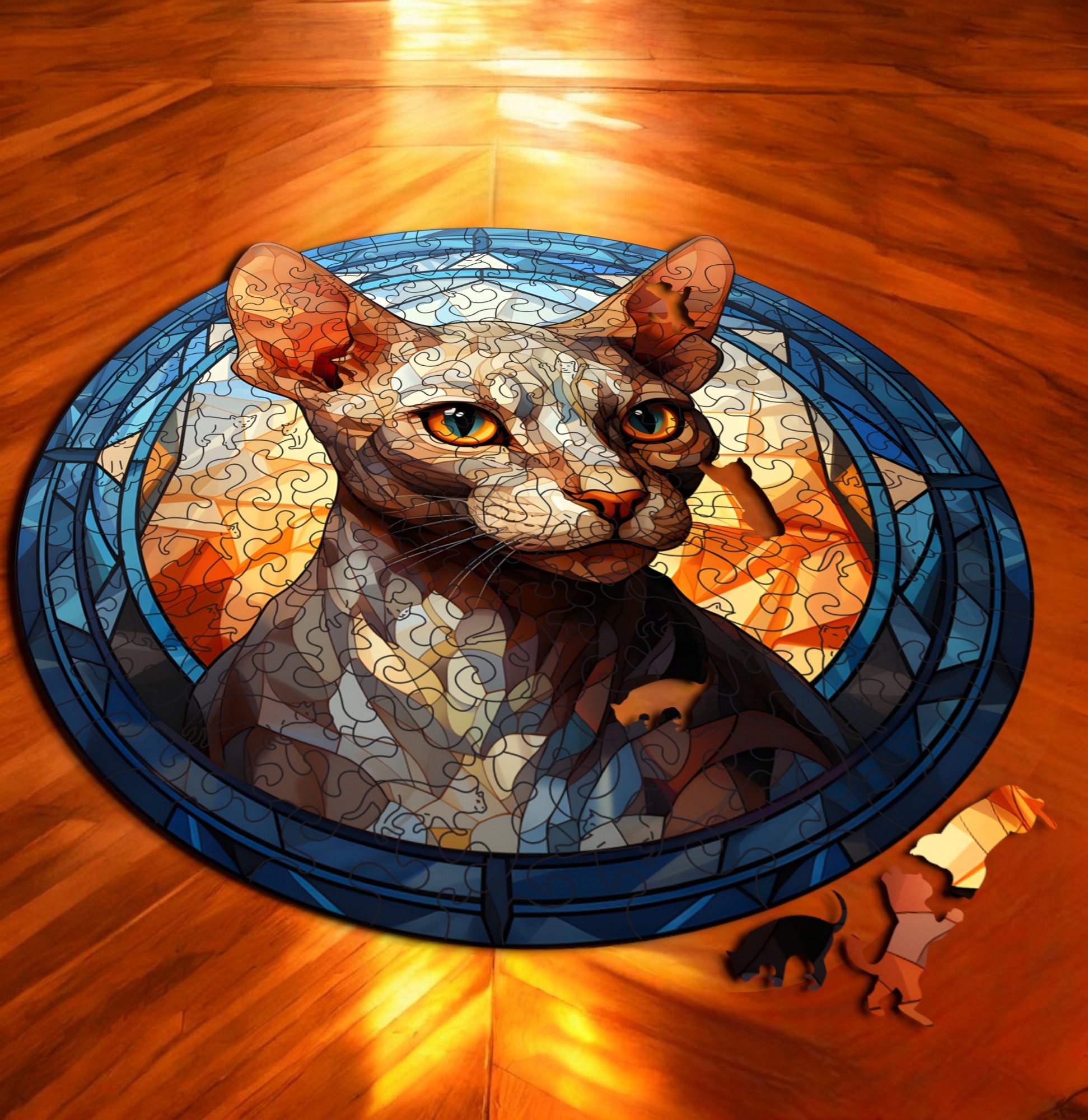 Puzzle Drewniane Kot 224 el. Układanka dla Dorosłych Premium Zwierzęta v.31 Puzzle Drewniane Kot 224 el. Układanka dla Dorosłych Premium Zwierzęta v.31