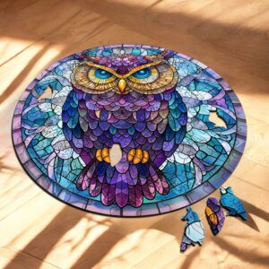 Puzzle Drewniane Sowa 150 el. Układanka dla Dorosłych Premium Zwierzęta v12