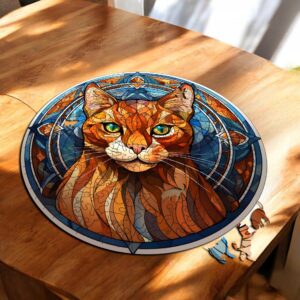 Puzzle Drewniane Kot 224 el. Układanka dla Dorosłych Premium Zwierzęta v.28