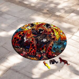 Puzzle Drewniane Hiena 224 el. Układanka dla Dorosłych 3D Zwierzęta v.1