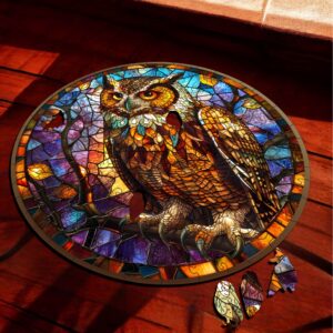 Puzzle Drewniane Sowa 150 el. Układanka dla Dorosłych Premium Zwierzęta v14