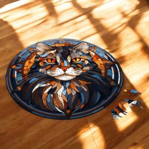 Puzzle Drewniane Kot 224 el. Układanka dla Dorosłych Premium Zwierzęta v.10