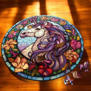 Puzzle Drewniane Jednorożec 217 el. Układanka dla Dorosłych Premium v.6