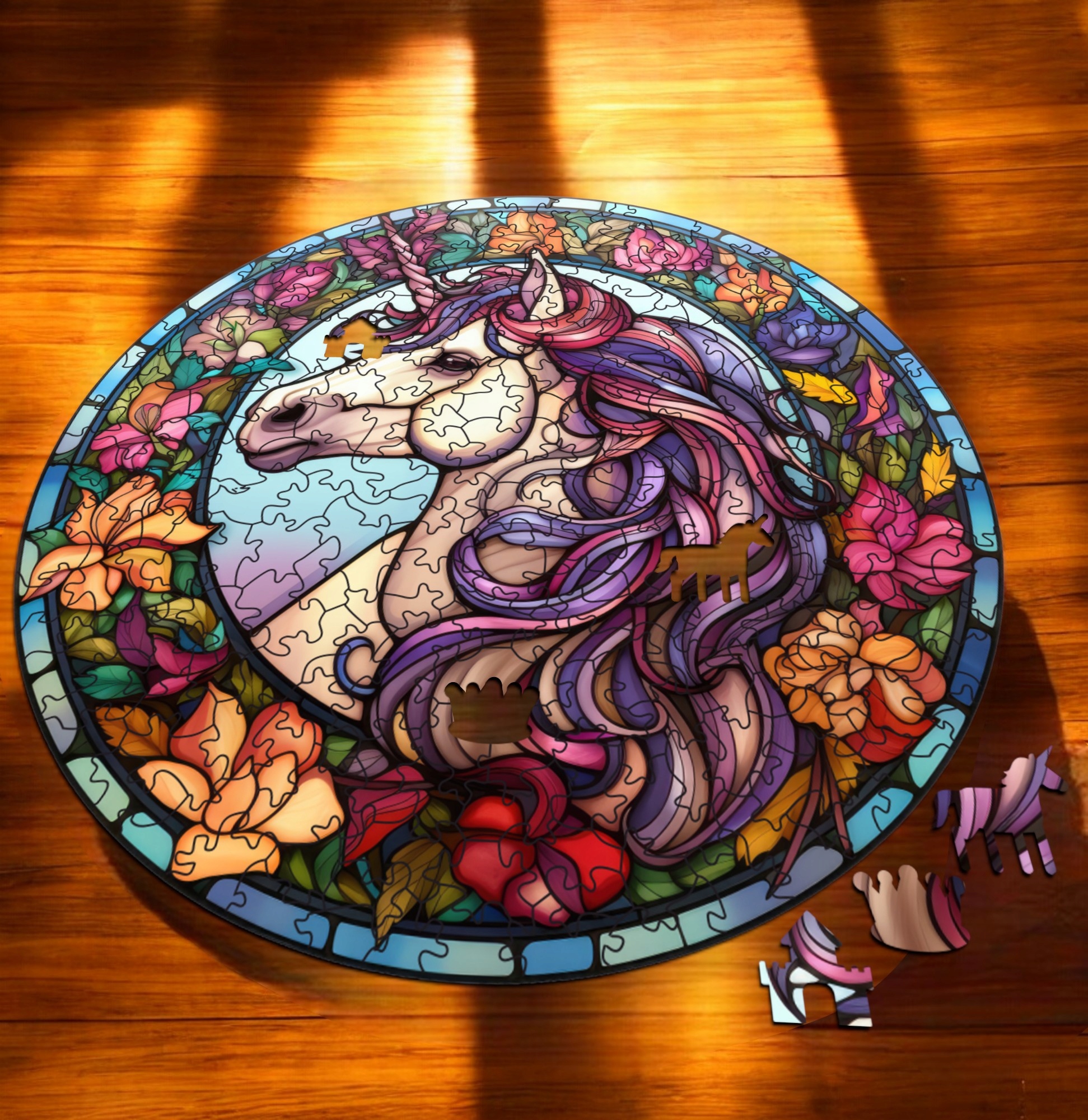 Puzzle Drewniane Jednorożec 217 el. Układanka dla Dorosłych Premium v.6 Puzzle Drewniane Jednorożec 217 el. Układanka dla Dorosłych Premium v.6