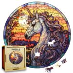 Puzzle Drewniane Jednorożec 217 el. Układanka dla Dorosłych Premium v.11